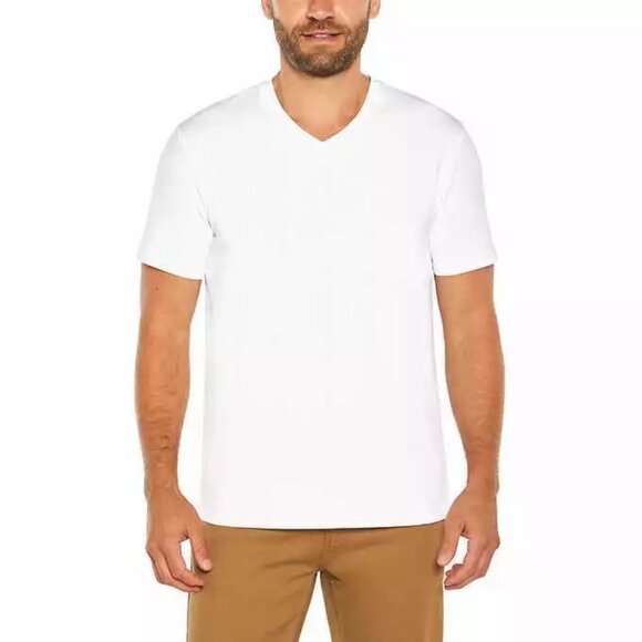 Banana Republic 3-Pack Essential V-Neck T-Shirts XL ,Cotton Stretch, White - Picture 7 of 11